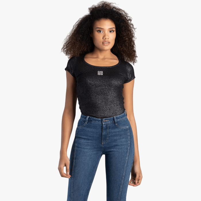 Sissy Boy Womens Future Lover Short Sleeve Fashion Top Black | Sissy Boy