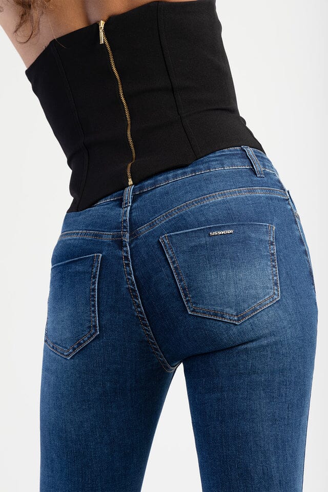 Sissy Boy Womens Mid Waist Skinny Jean Med Vintage | Sissy Boy