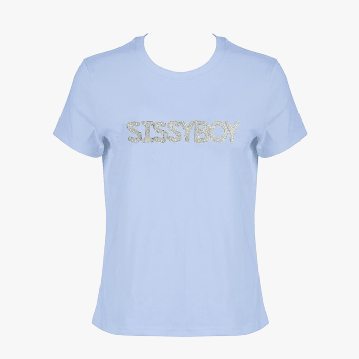 Sissy Boy Womens Pearl And Bling Top Pale Blue | Sissy Boy