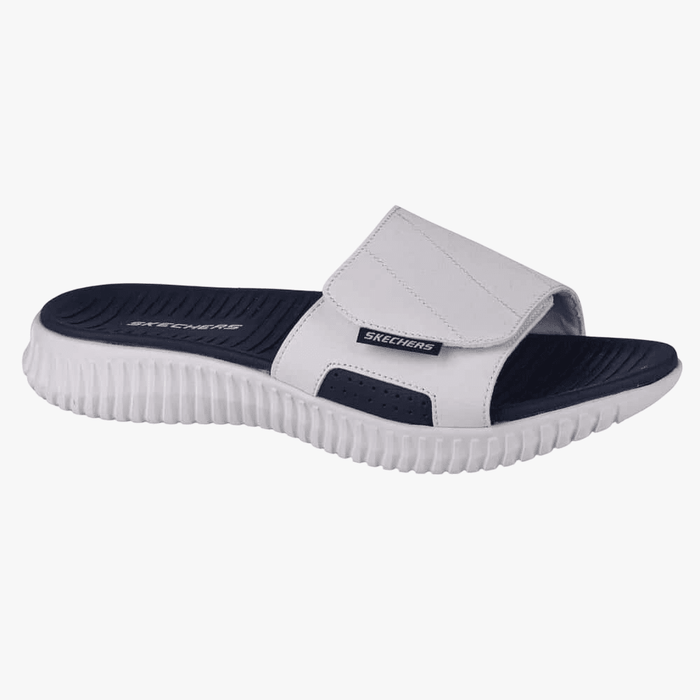 Skechers Mens Elite Flex Trevera Sandal White Navy | Skechers