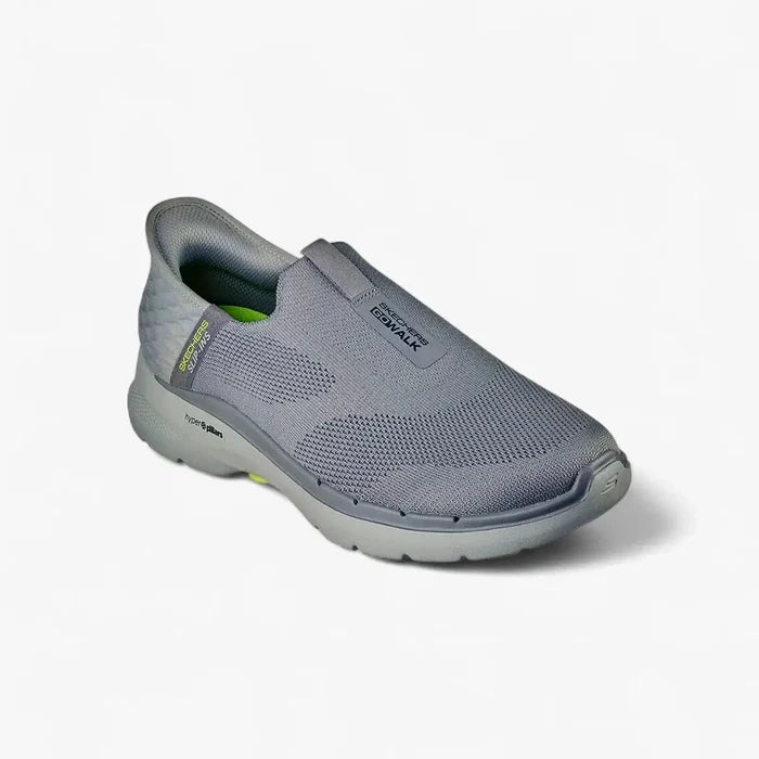 Skechers Mens Go Walk 6 Easy On Shoe Gray | Skechers