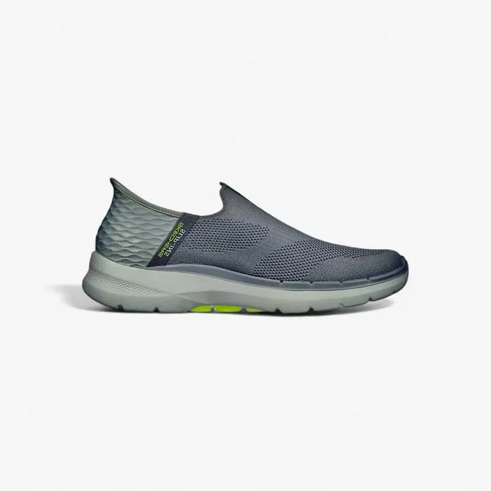 Skechers Mens Go Walk 6 Easy On Shoe Gray | Skechers