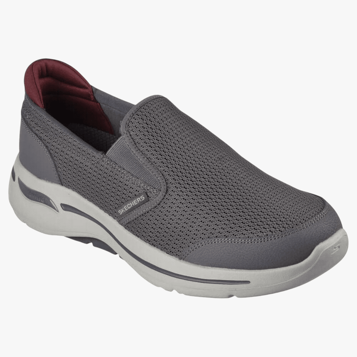 Skechers Mens Go Walk Arch Fit Shoe Charcoal Grey | Skechers