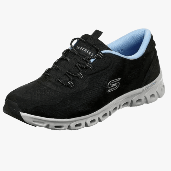 Skechers Womens Glide Step Black Blue | Skechers