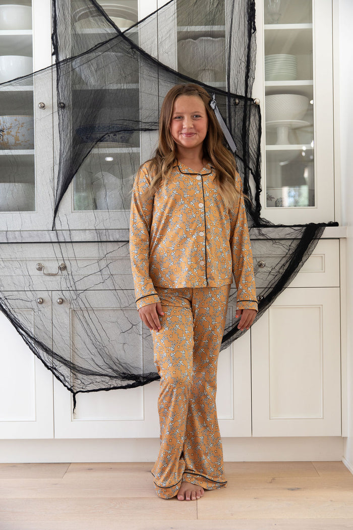 SKELLY HAND HEARTS | GIRLS' BUTTON UP LONG SLEEVE SET