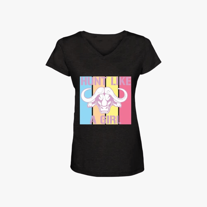 Sniper Womens Hunt Like A Girl Short Sleeve Tee Black Mel | Sniper
