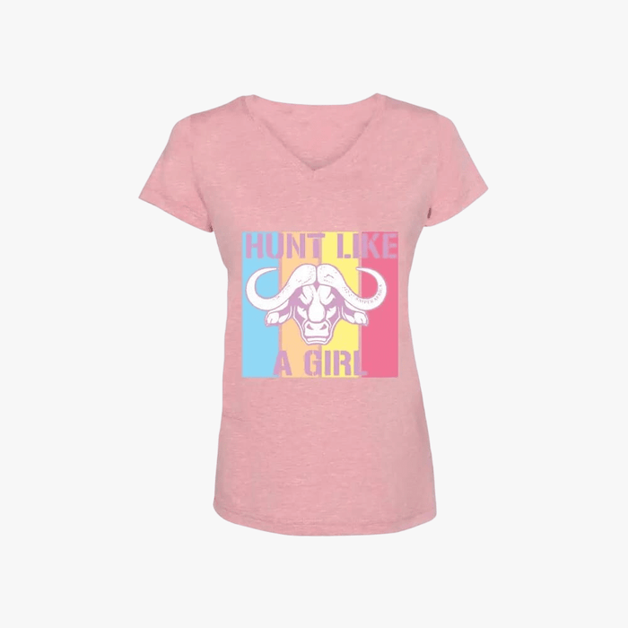 Sniper Womens Hunt Like A Girl Short Sleeve Tee Pink Mel | Sniper