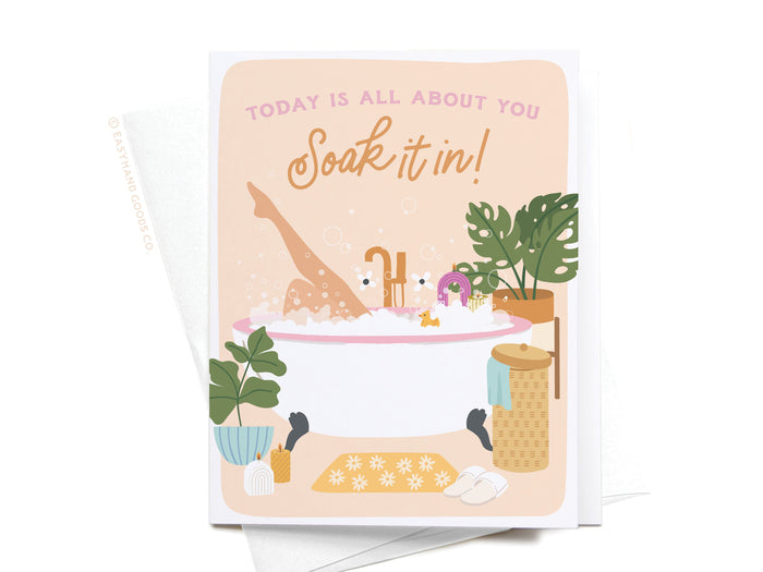 Soak It In Bubble Bath Greeting Card - Onderkast Studio