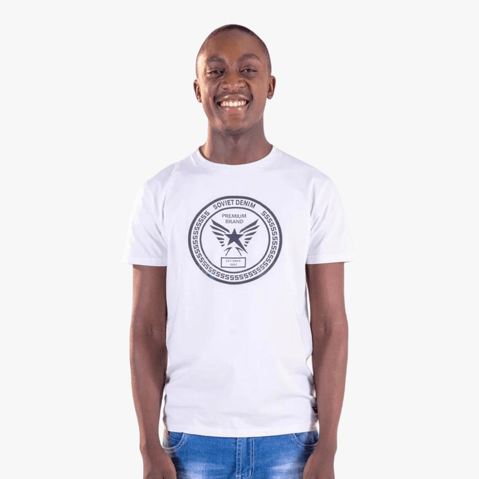 Soviet Mens Electric Short Sleeve Tee White | Soviet