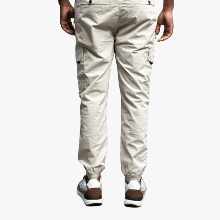Soviet Mens Thunderbolt Elasticated Cargo Pants Stone | Soviet
