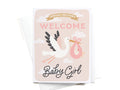 Special Delivery Welcome Baby Girl Greeting Card - Onderkast Studio