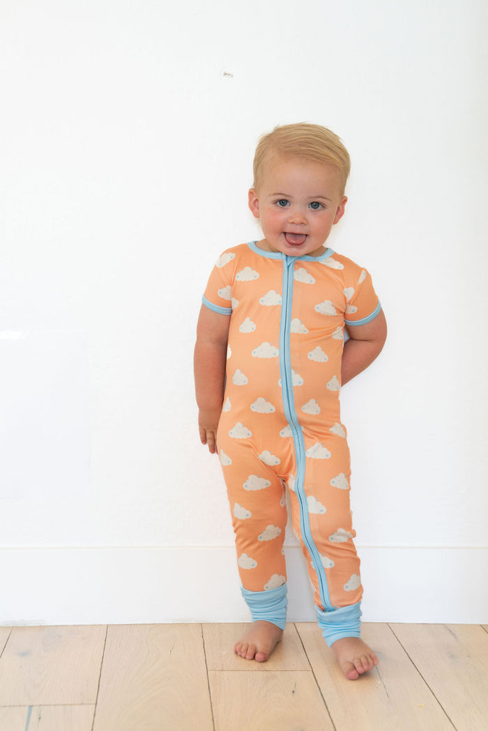STARRY CLOUDS | SHORT SLEEVE ZIPPER ONE PIECE