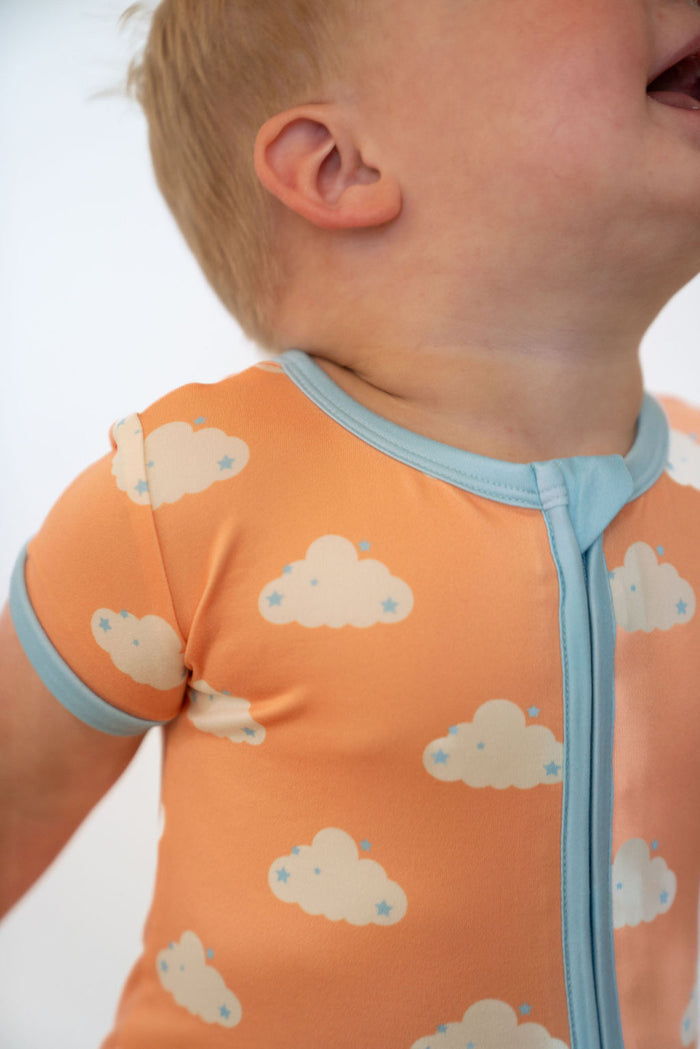 STARRY CLOUDS | SHORT SLEEVE ZIPPER ONE PIECE