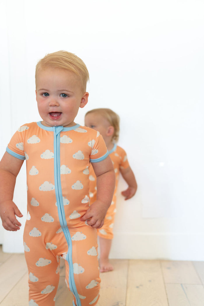 STARRY CLOUDS | SHORT SLEEVE ZIPPER ONE PIECE