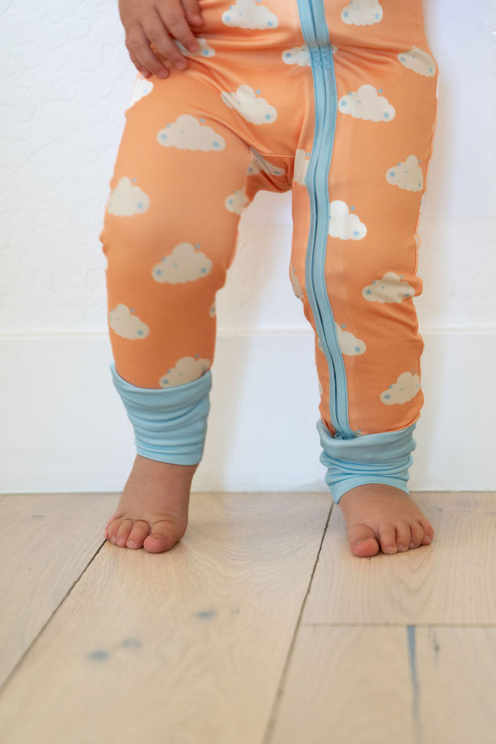 STARRY CLOUDS | SHORT SLEEVE ZIPPER ONE PIECE