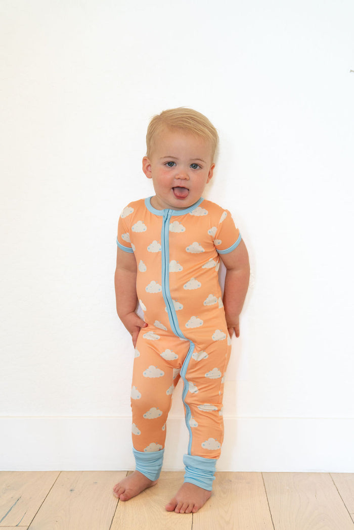 STARRY CLOUDS | SHORT SLEEVE ZIPPER ONE PIECE