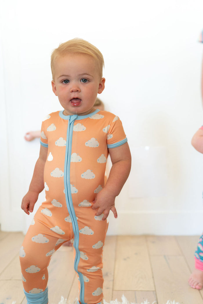 STARRY CLOUDS | SHORT SLEEVE ZIPPER ONE PIECE