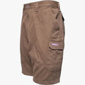 Sterling Men's 3-in-1 khaki cargo shorts, viewed from a slight angle. The durable fabric features multiple utility pockets