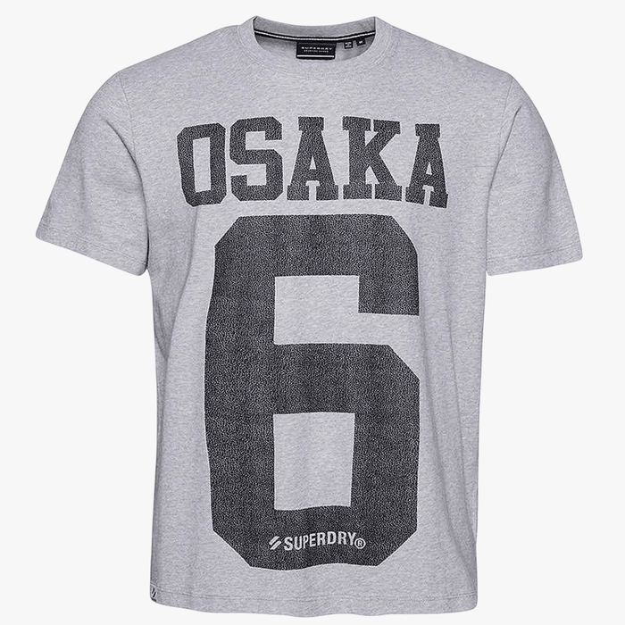 Superdry Mens Classic Osaka Short Sleeve Tee Grey Marl | Superdry