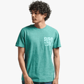 Superdry Mens Travel Sticker Short Sleeve Tee Green | Superdry