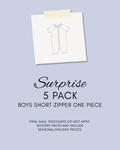 SURPRISE BUNDLE - BOYS SHORT ZIPPER 5 PACK