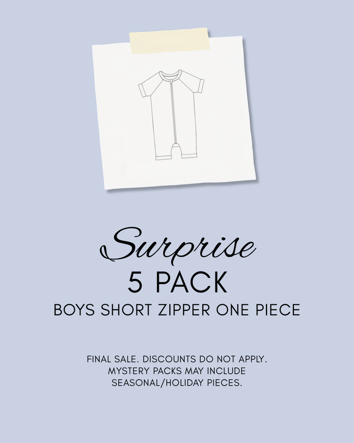 SURPRISE BUNDLE - BOYS SHORT ZIPPER 5 PACK