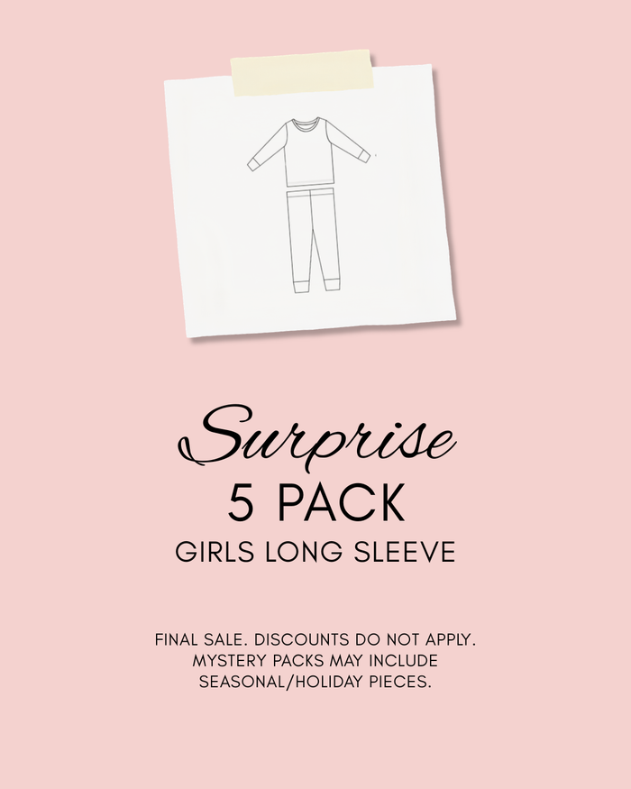 SURPRISE BUNDLE - GIRLS LONG SLEEVE PAJAMA 5 PACK