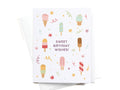 Sweet Birthday Wishes Ice Cream Greeting Card - Onderkast Studio