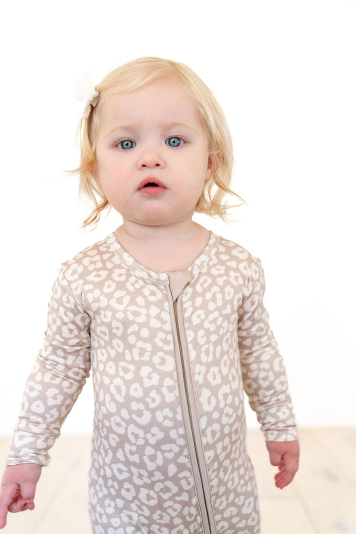 TAN CHEETAH | FOOTIE ONE PIECE