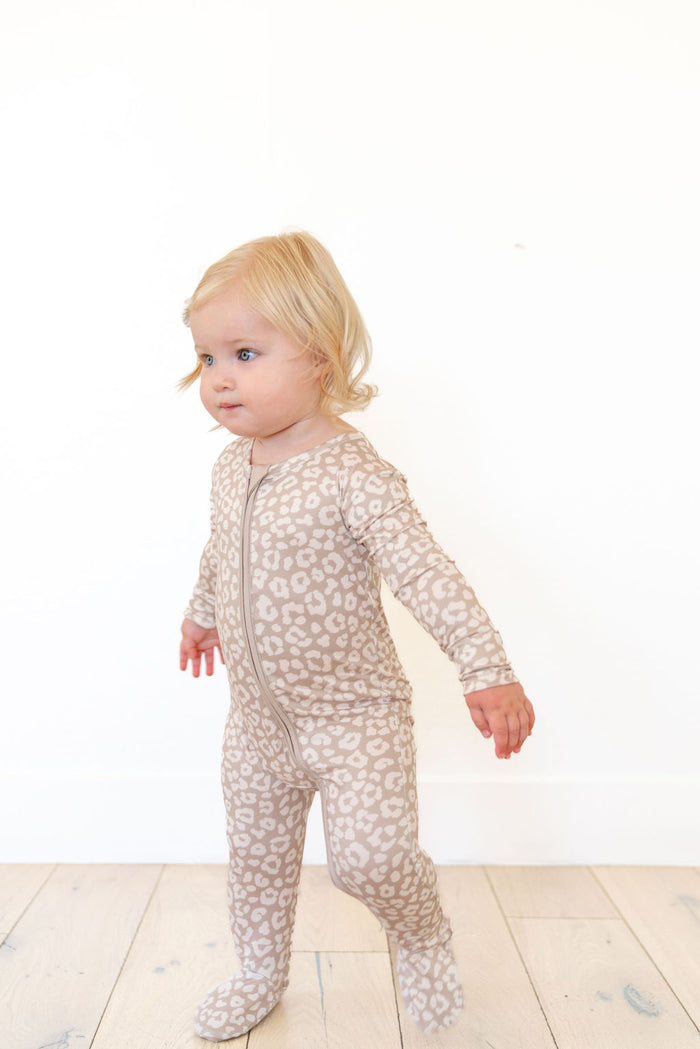 TAN CHEETAH | FOOTIE ONE PIECE