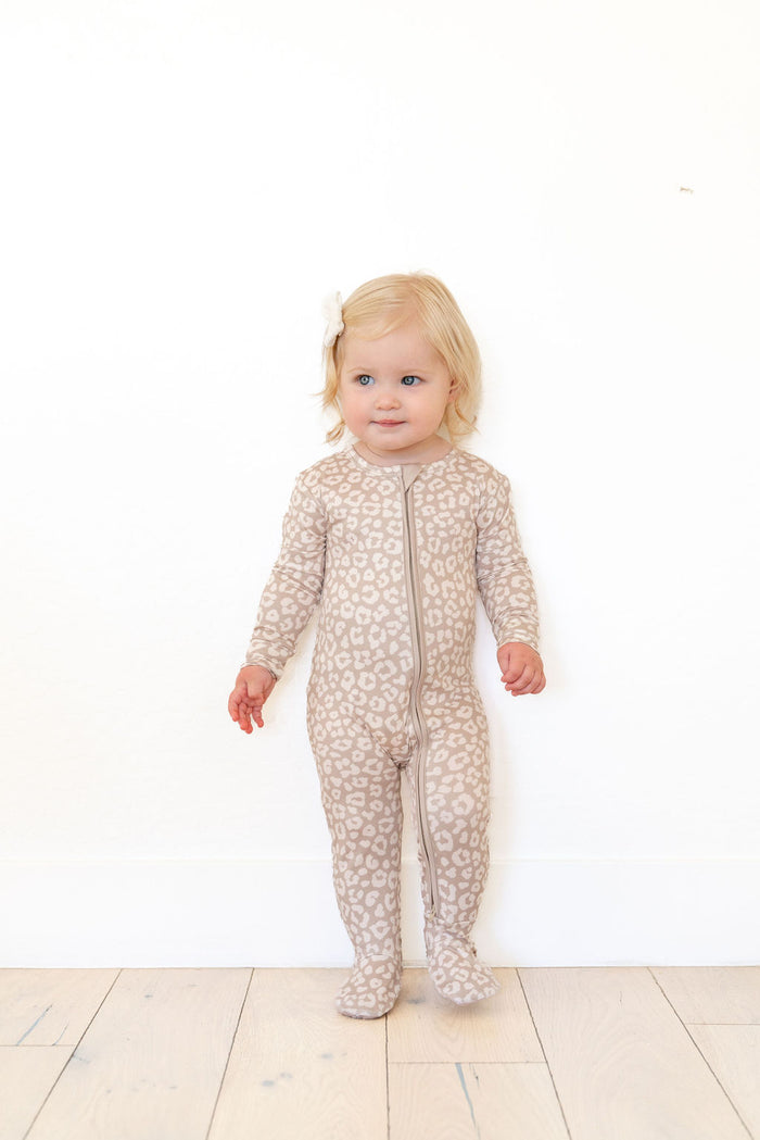 TAN CHEETAH | FOOTIE ONE PIECE