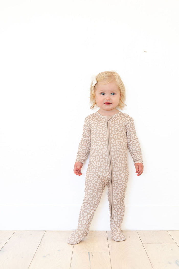 TAN CHEETAH | FOOTIE ONE PIECE