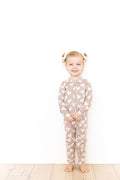 TAN HEARTS | ZIPPER ONE PIECE