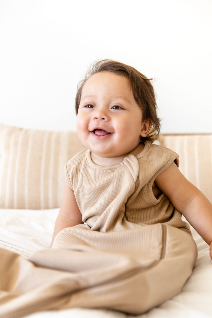 TAN RIBBED SOLID | SLEEP SACK