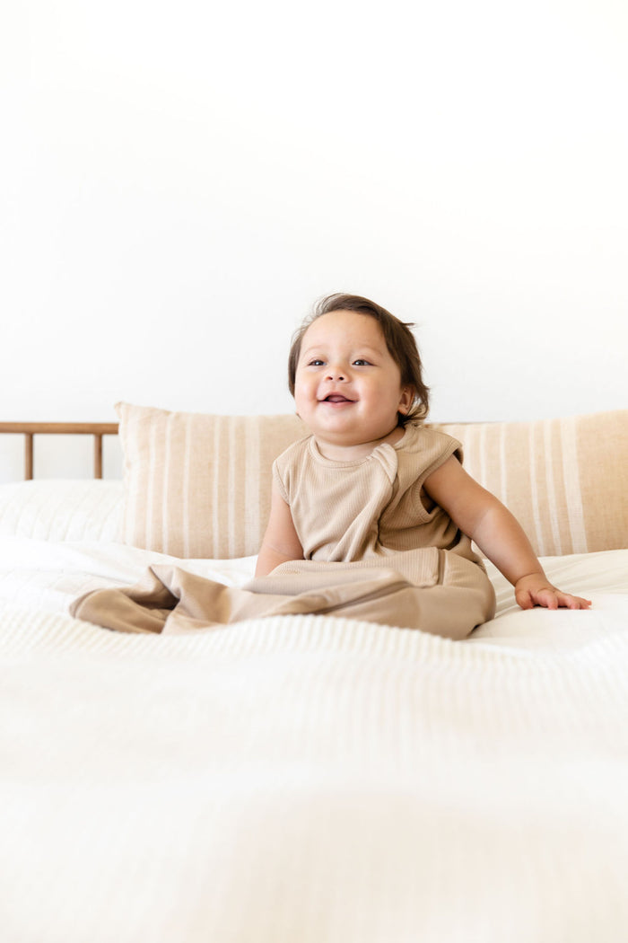 TAN RIBBED SOLID | SLEEP SACK