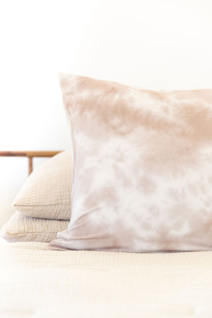 TAUPE + OFF WHITE TIE DYE | PILLOW CASE