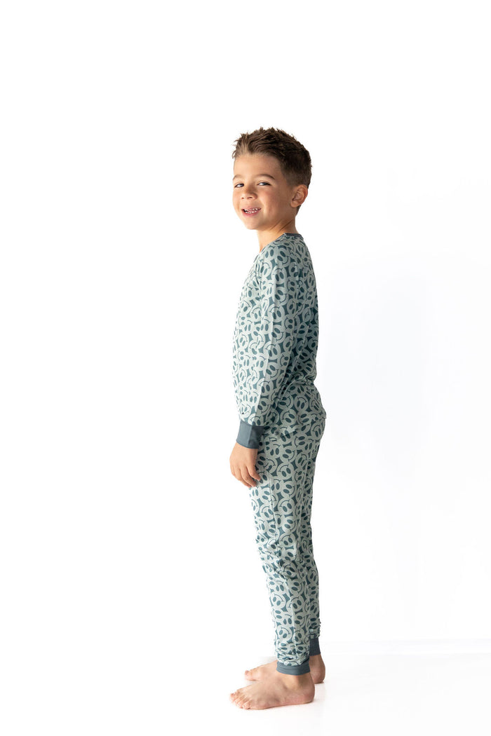 TEAL BIG SMILEY | LONG SLEEVE