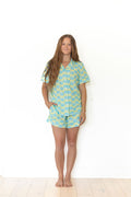 TEAL SHELLS | WOMEN'S SHORT SLEEVE SHORTS SET