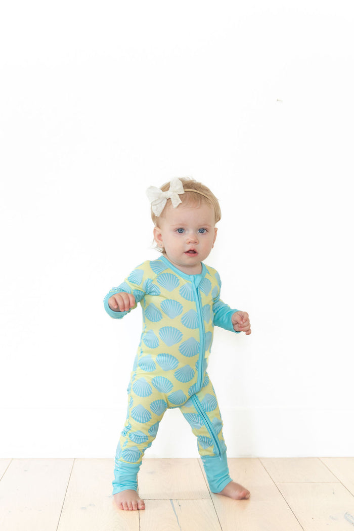 TEAL SHELLS | ZIPPER ONE PIECE
