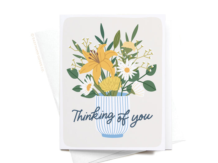 Thinking of You Flowers Greeting Card - Onderkast Studio
