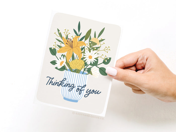 Thinking of You Flowers Greeting Card - Onderkast Studio