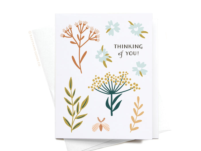 Thinking of You Soft Florals Greeting Card - Onderkast Studio