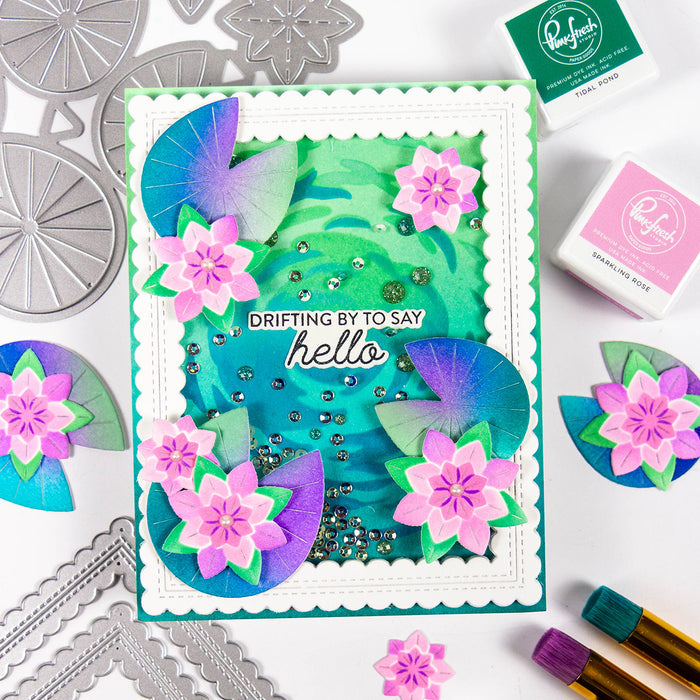 Tranquil Water Lilies stencil