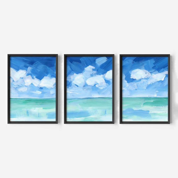 Tropical Caribbean Seascape - Set of 3 - Jetty Home