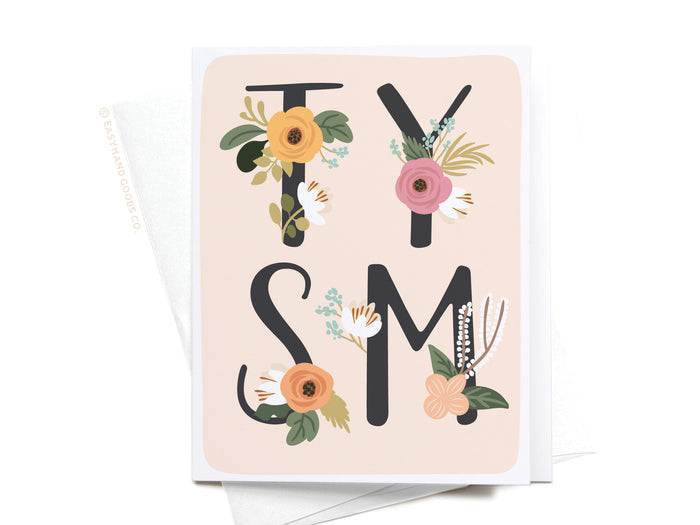 TYSM Floral Greeting Card