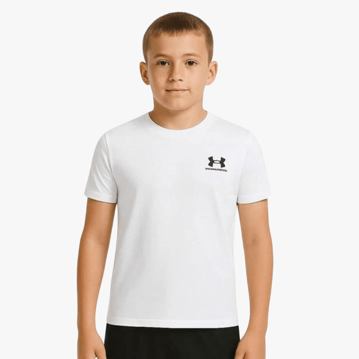 Under Armour Boys Sportstyle Lc Short Sleeve Tee 100 White | Under Armour