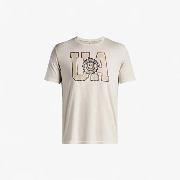Under Armour Mens College Crest Short Sleeve Tee Beige 279 | Under Armour