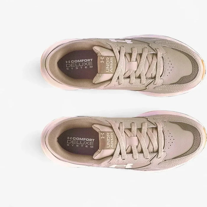 Under Armour Mens Edge Leather Sneaker 203 Beige | Under Armour