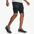 Under Armour Mens Launch 5" 2 In 1 Shorts 001 Black Under Armour