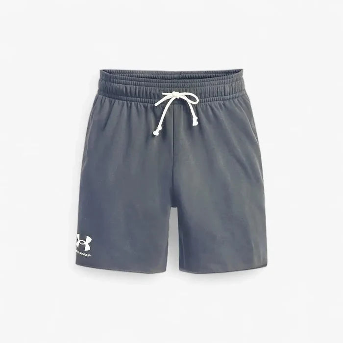Under Armour Mens Rival Terry 6" Shorts 001 Black | Under Armour